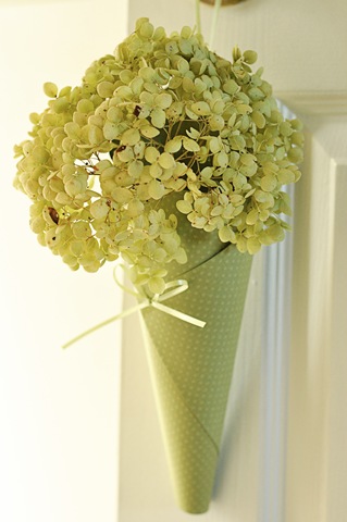 decor cones aisle cone paper tussie budget scrapbooking dried hung tulling hang along safety stephanie brown decorations hydrangeas wrapped bazaar